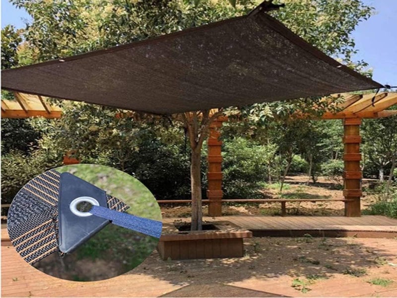 HomeABC Dog Kennel Shade Cover 95% Sunblock Shade Tarp Panel Net Mesh with Grommets for Outdoor Dog House Large Pet Crate Chicken Coop, 10ft x 10ft - Image 2
